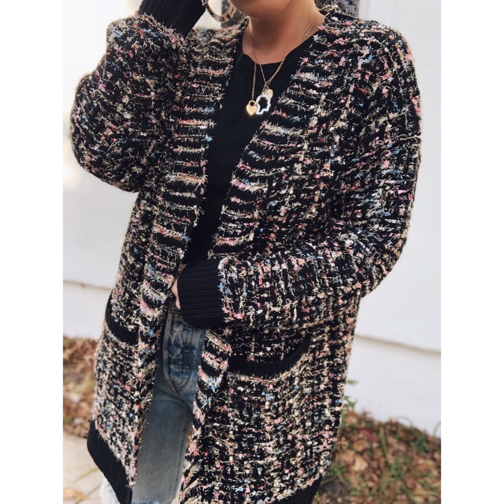 Last 1✨Pocketed Bouclé Chunky Knit Cardigan - Picture 7 of 8